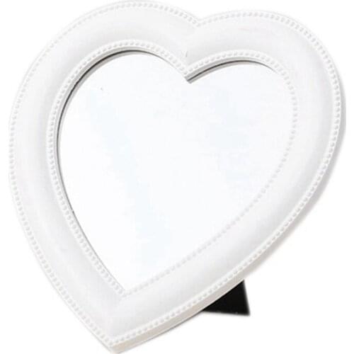 INS Love Makeup Mirror Desktop Vanity Mirror Wall Mounted Dual-Use Makeup Mirror Heart-Shaped Mirror