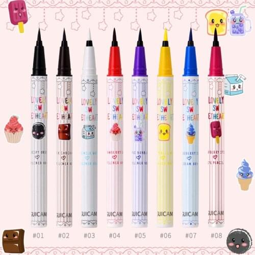 Colorful Liquid Eyeliner Pen Pencil Non-smudge Thin Head Easy To Color Eye Liner Quick-drying Delicate Texture Eye Makeup TSLM1