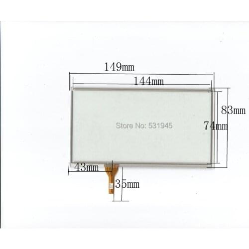 ZhiYuSun New 149mm*83mm 6 inch resistive handwritten GPS touch screen panel A061VW01 touch panel 149*83 free shipping