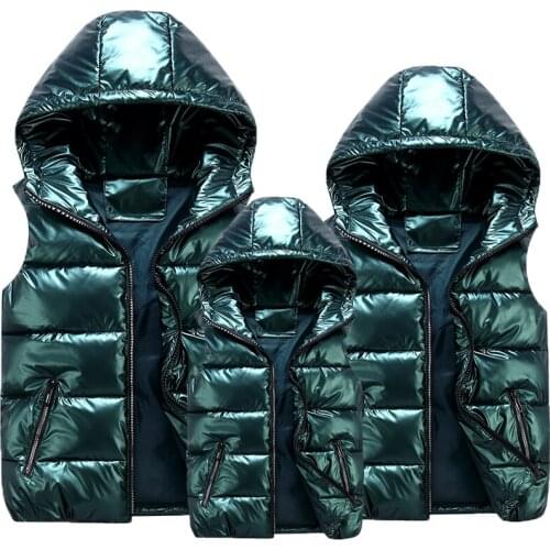 Winter Family Matching Outfits Cotton Men Women Vest Children Waistcoat New Boy Girl Coat,if you need two vest, please order two