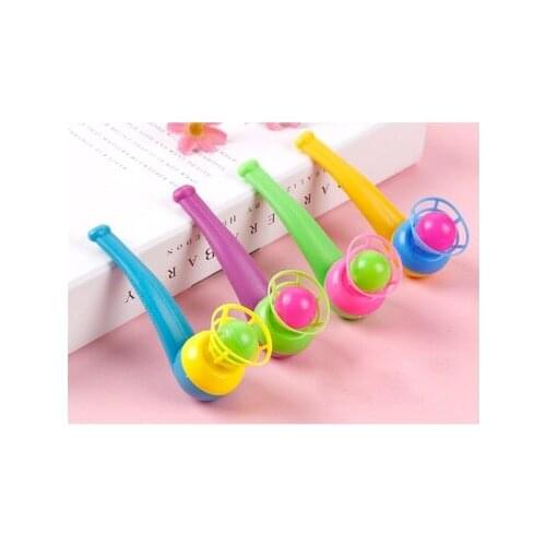 1pc Funny Blow Pipe Balls Toy Party Kids Outdoor Toys Interactive Rubber Ball Gifts for Kid Hot Sale