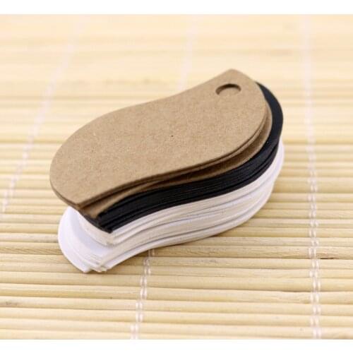 100Pcs 3*5 cm Blank leaf kraft paper hang tags/gift decorated card/baking price tags/gift tags/labels