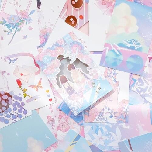 30 Sheets/Set Love with sunny hollowed-out Postcard/Greeting Card/Message Card/Birthday Letter Envelope Gift Card