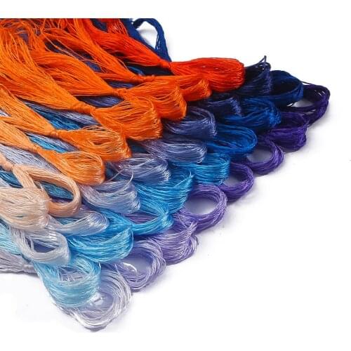8pcs/lot 10 Style Cross Stitch Durable Bright Colors Cotton Embroidery Thread Sewing Skeins Floss Kit DIY Sewing Accessories