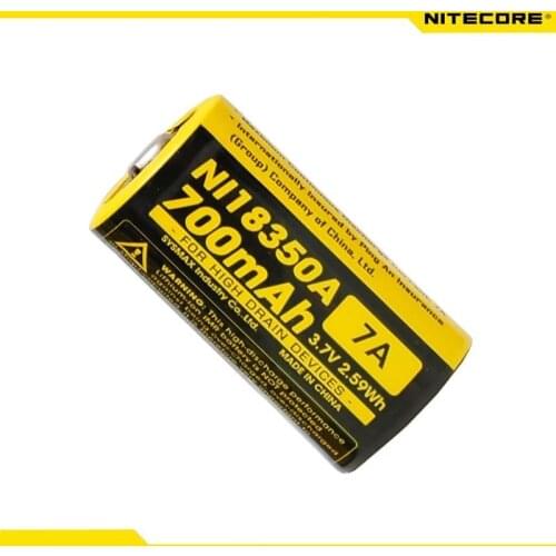 Nitecore NI18350A IMR 18350 IMR18350 700mAh 7A Battery for High Drain Devices