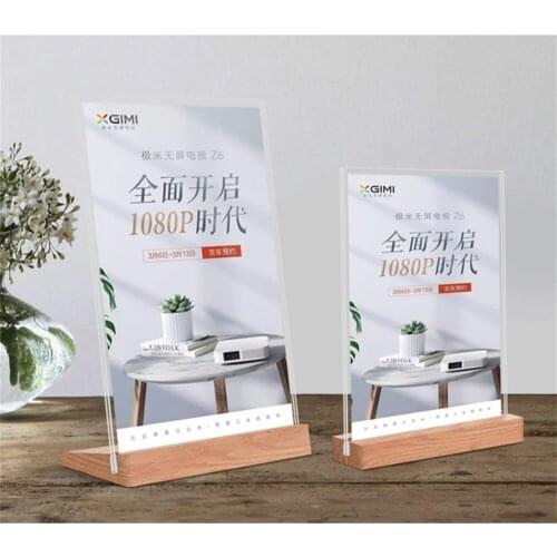 A6 Acrylic L-style T-type Strong Table Signboard Double-sided Tab le Sign Display Card Rack Table A4 A6 Paper Holder Showing