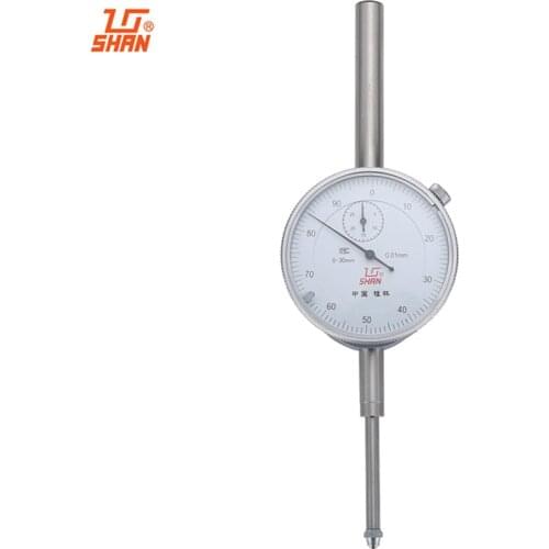 SHAN Dial Indicator 0-30mm/0.01 Large Measuring Range Dial Indicator Dial Gauge Micrometer Measuring Tools