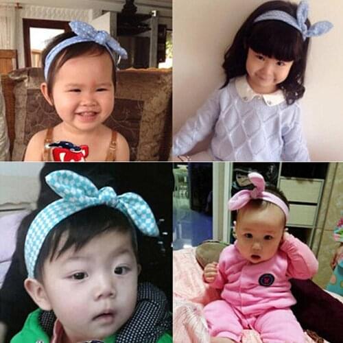 Cute Rabbit Ear Baby Headband For Girls Ins Flower Baby Bows Turban Headband Hair Accessories Newborn Infant Girl Headband