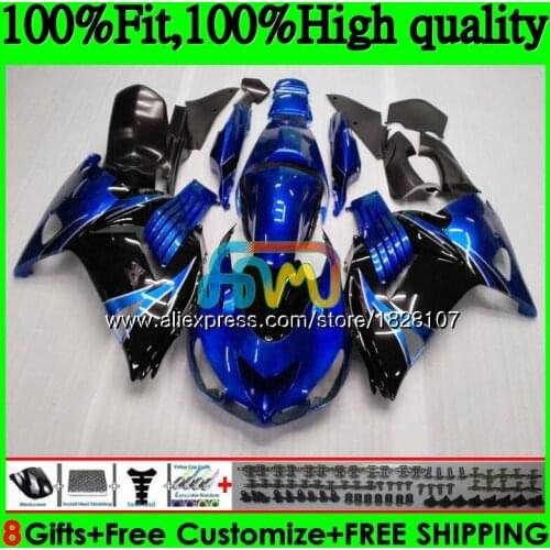 Injection For KAWASAKI ZX 14R ZX14R 06 07 08 09 10 11 21BS.124 ZZR1400 ZX-14R 2006 Blue black 2007 2008 2009 2010 2011 Fairing