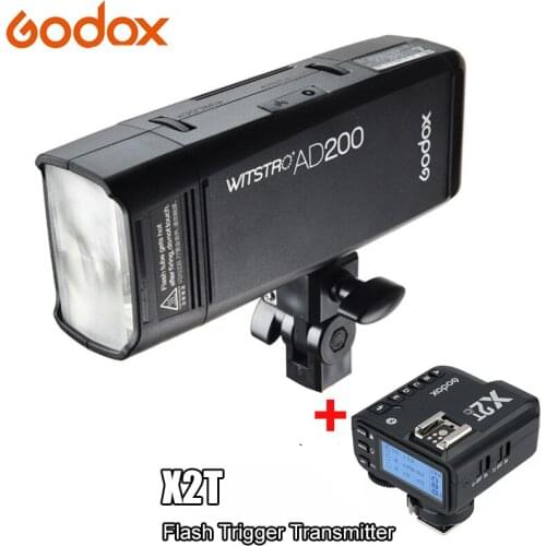 Godox AD200 Pocket Flash + Godox X1-T Trigger or Transmitter for 3 kind of camera brand for Canon Nikon Sony Olympus Fujifilm