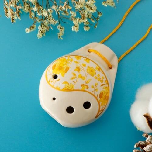 Ceramic Alto Ocarina 6 Hole C Key fo Musician and Professional Performance