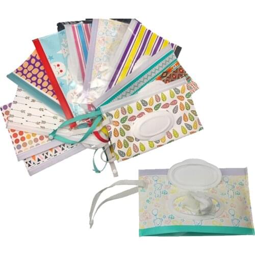 Snap Strap Portable Baby Wet Wipes Box Wipes Container Eco-friendly Easy-carry Clamshell Cosmetic Cleaning Wipes Cases