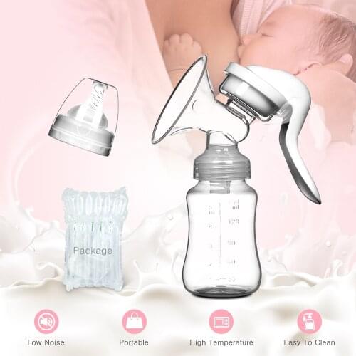 Manual Breast Pump Baby Baby Nipple Suction Feeding Milk Bottles Breasts Pumps Bottle Food Grade Silicone BPA Free Baby Bottle