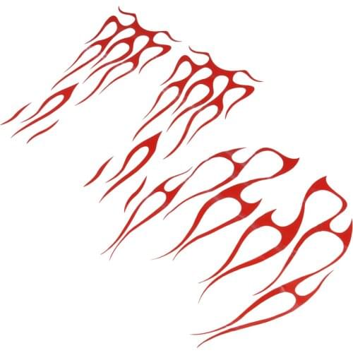 Motorcycl Stickers Fuel Tank & Fender Decals Flames Stickers For Motorcycle ATV Car Quad Boat Yacht RV 14.3x33cm Vinyl Stickers