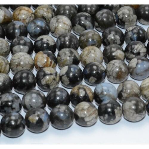 Natural Grey Common Opal Loose Round Beads 8mm