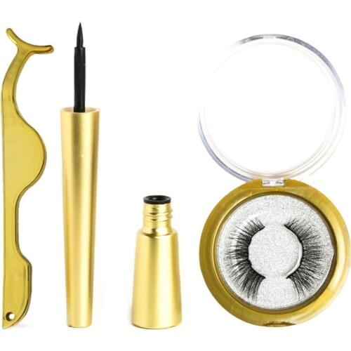 2019 New Hot Magnetic Liquid Eyeliner & Magnetic False Eyelashes & Tweezer Set Waterproof Long Lasting Eyeliner False Eyelashes