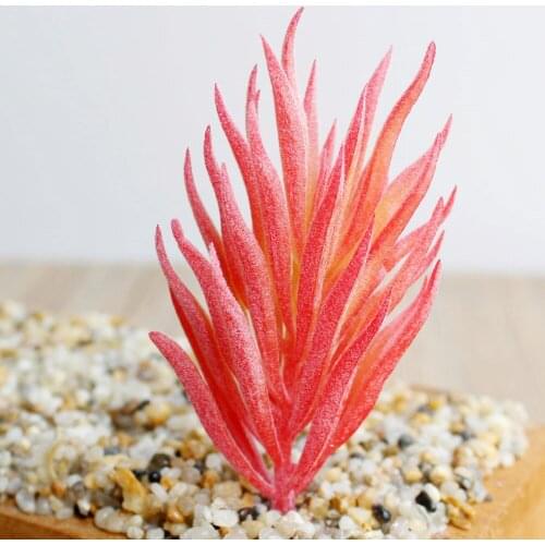 New Arrival 1pcs Artificial Succulents Vivid Orchid Grass Flocking Vivid Artificial Plants Simulation Succulent Plants