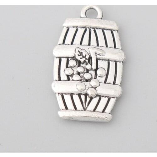 RAINXTAR Wholesale DIY Vintage Grape Barrel Charms Alloy Jewelry Finding Charms 15*25mm AAC1318