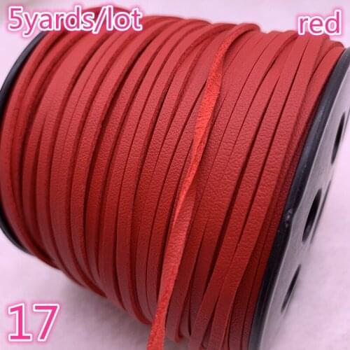 New 5yards/lot 3mm Flat Faux Suede Braided Cord Korean Velvet Leather Handmade Beading Bracelet Jewelry Making String Rope #17