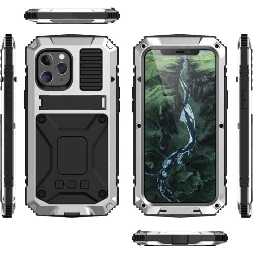 Shockproof Aluminum Waterproof Metal Armor Phone Case For iPhone 12 Pro Case 360 Full Protection 12 Pro Max Cover 12 Mini Funda