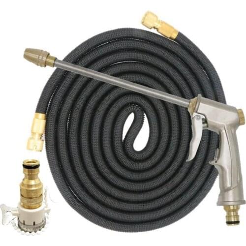High Quality 17FT-125FT Expandable Garden Hose Magic Telescopic Hose High Pressure Car Metal Nozzle Hose Set for Garden Watering