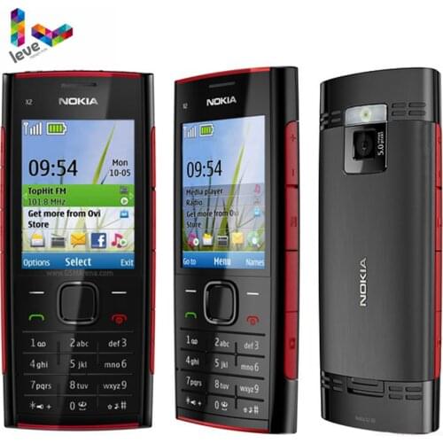 Unlocked Used Nokia X2-00 Mobile Phone Bluetooth FM MP3 Player Support Russian Keyboard Cellphone