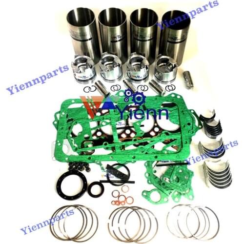 For Mitsubishi K4C Overhaul Rebuild Kit With Liner piston ring bearing set Fit D2050 ST2020 ST2320 Tractors Diesel Engine Parts