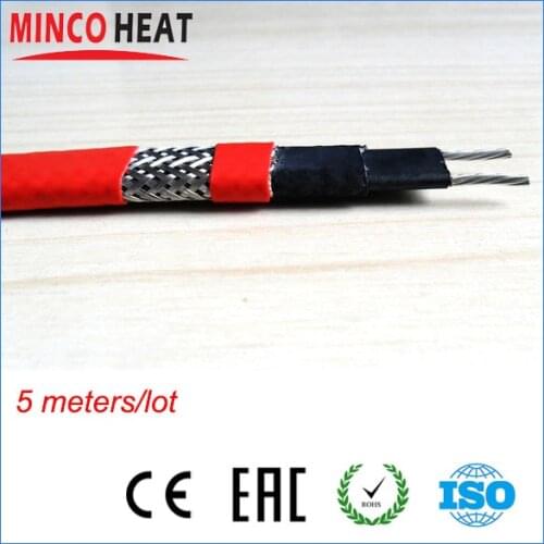 5 meters 30W/m 12mm width ANTI-CORROSION sheath freeze protection self regulating heating cable for hazardous area