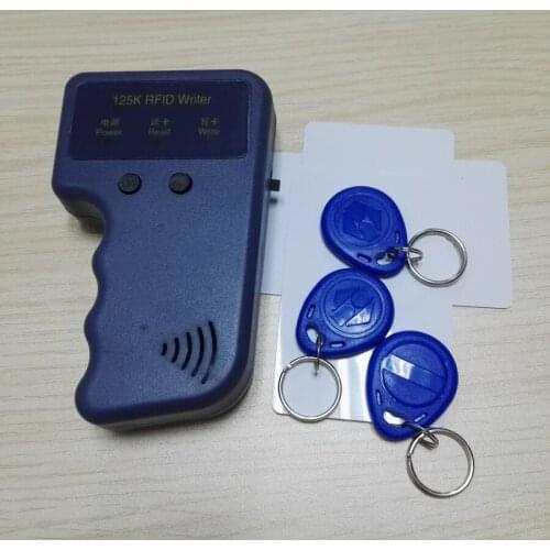 New 125KHz RFID Smart Card Reader Writer ID/IC Card Copier Duplicator with 6 Pieces T5577 Writable RFID Key Tags