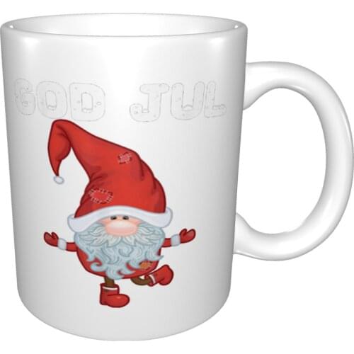 God Jul Swedish Merry Christmas Sweden Tomte Gnome Mug Coffee Cup Coffee Mug English Tea Cup Skyrim