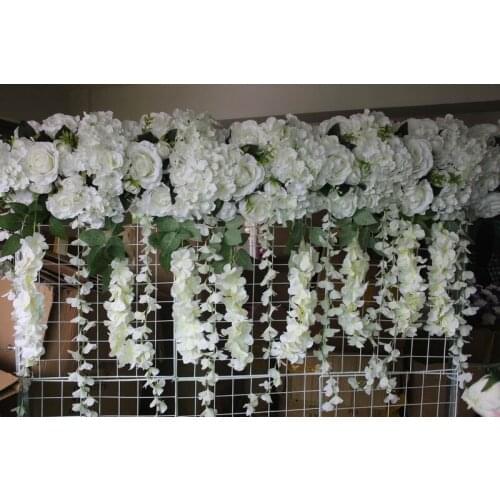 SPR Free ship 10pcs/lot wedding arch flower with hanging vine table runner flower wall backdrop wedding stage decoration floral