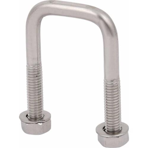 UXCELL Hot M6 M8 Thread 25mm 45mm 50mm 60mm Inner Width 304 Stainless Steel Square U Bolt w Hex Nut Washer for Attaching Pipe