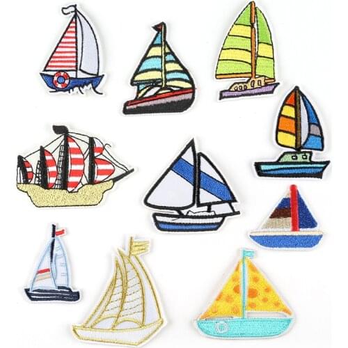 High-quality New Sailing Series Adhesive Patch Stickers DIY Hat Badge Shoes Hat Accessories Embroidery Patch