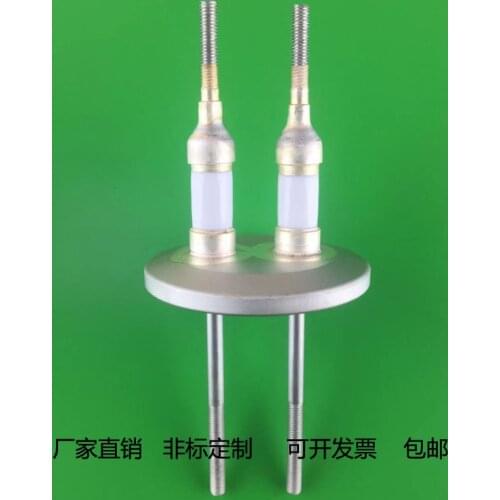 High Voltage KF25 Insulated Ceramic Sealing with Vacuum Seal 3/5/10kV through-feed conductive connection with electrode flange
