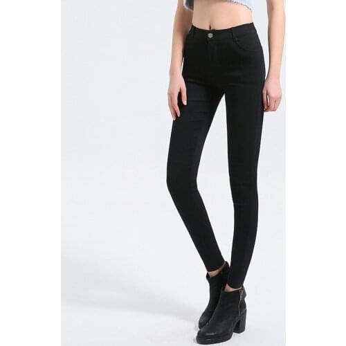 Women Mid Waist Black Pencil Pants Female High Stretch Leggings Skinny Office Lady Ankle-Length Pants Plus Size 5XL Zipper Fly