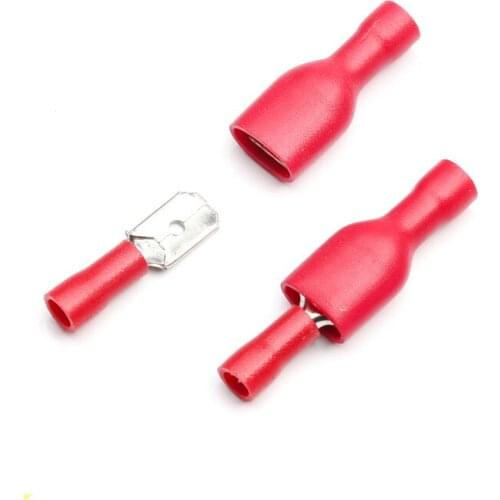 20PCS Red Female/Male Spade Insulated Electrical Wire Connector Crimping Terminal set