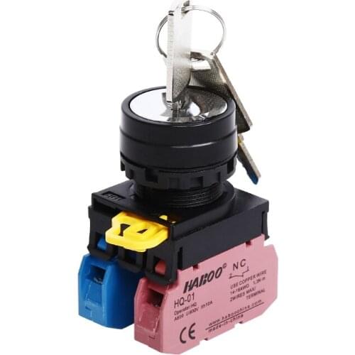 22mm IDEC Similar Key Switch 2/3position On-Off Momentary Waterproof IP65