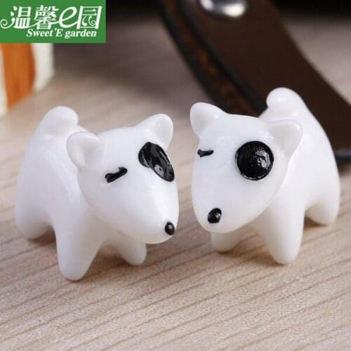 3pcs Cute Mini Resin Dog Ornament Family Micro Landscape Decoration Crafts Miniatures Figurines For Home Decor Puppy Accessories