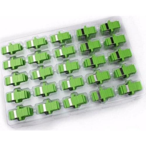 50PCS/bag SC APC Simplex mode Fiber optic Adapter SC APC Optical fiber coupler SC Fiber flange SC APC connector Free shipping
