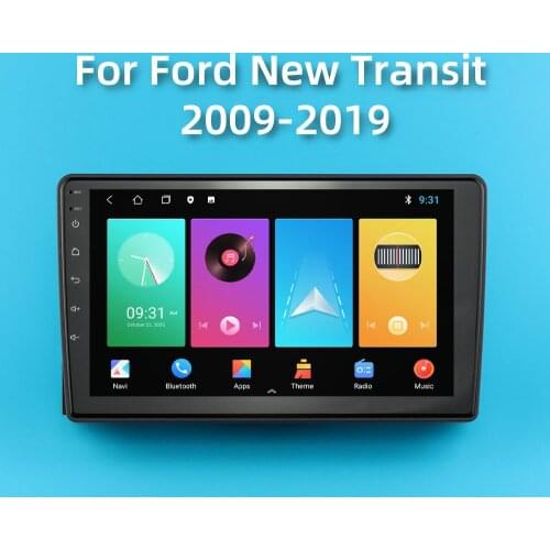 9 Inch 2 Din Car Multimedia Player Android Wifi GPS Navigation for Ford New Transit 2009-2019 Head Unit with Frame Autoradio