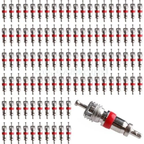 Car Truck Motorcycle Replacement Tire Tyre Valve Stem Core Part Metal 100Pcs