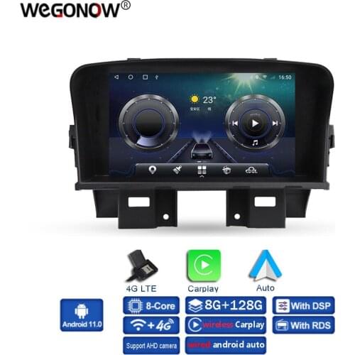 Carplay DSP IPS Car multimedia DVD Player Android 10.0 6GB +128GB GPS WIFI Bluetooth 5.0 RDS Radio For Chevrolet CRUZE 2008-2012