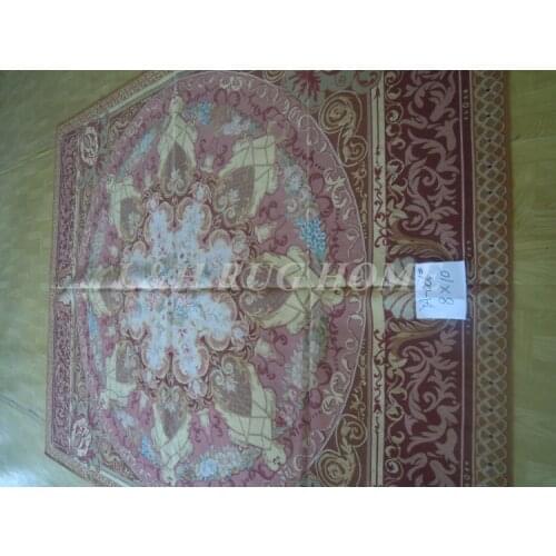 Free shipping 8'x10' French Aubusson weave rug hand woven carpet original oriented rug royal style