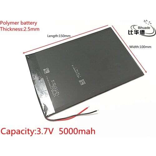 Free shipping A factory direct products 3.7V 5000mah 10 -inch Tablet PC built-in battery 25100150