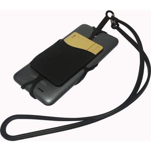 Case For THL 4400 5000 Knight 2 Universal Soft Elastic Silicone Cover With Card Pocket Lanyard Phone Case For THL T6 T6C T6S PRO