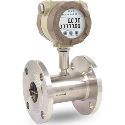 DN15 DN32 DN50 turbine flow meter liquid gasoline diesel methanol water meter 4-20mA LCD display 24V flange water flow counter