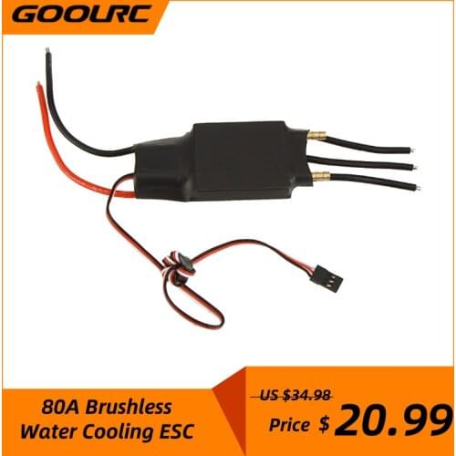 GoolRC 80A Brushless Water Cooling ESC RC Boat Electric Speed Controller with 5V/5A BEC for RC Boat Model Parts