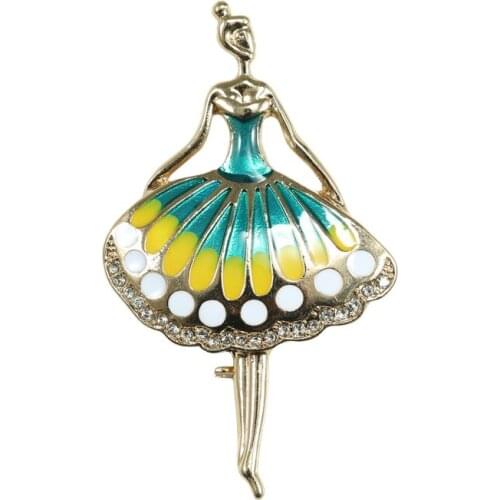 And South Korea new ballet dancers fashion design enamel temperament corsage coat drop glaze Brooch accessories female