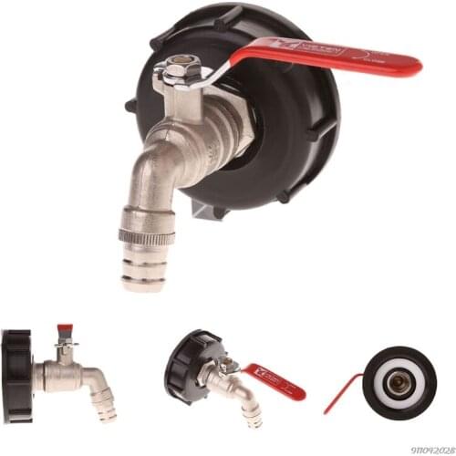 IBC Tote Tank Food Adapter Grade Drain Adapter 3.03in Coarse Thread To 3/4" Brass Hose Faucet Valve M9 21 Wholesales