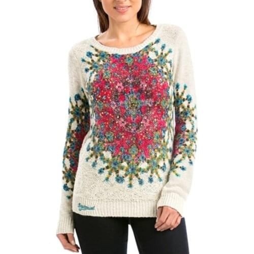 Spanish Printed Sequin Sweater